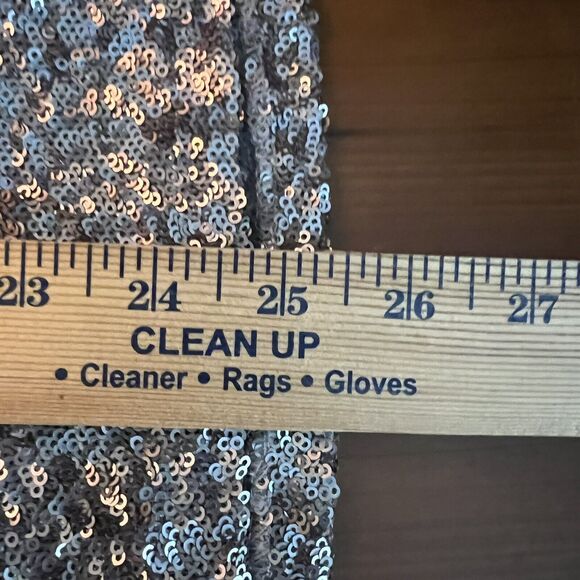 Anthropologie VELVET Top by Graham & Spencer Size S Vonnie Sequin Pewter Gray - Picture 9 of 11